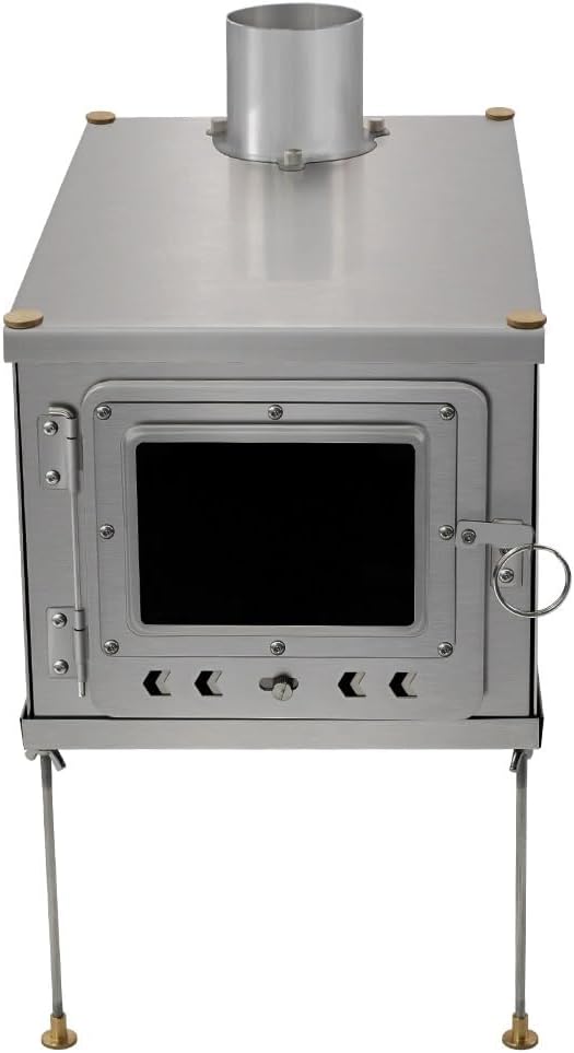 Outdoor Fireplaces Foldable Titanium Wood-Burning Stove Lightweight Compact Durable Portable Folding Wood Burning Outdoor Camping Hiking Fire Pits