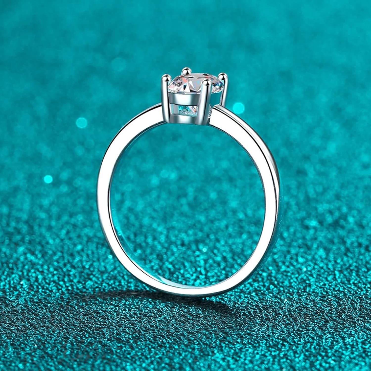 Lab Grown Diamond Wedding Band Women, Vintage Ring 14K/18K White Gold Oval Silver Fashion Jewelry for Wife Size 4-10