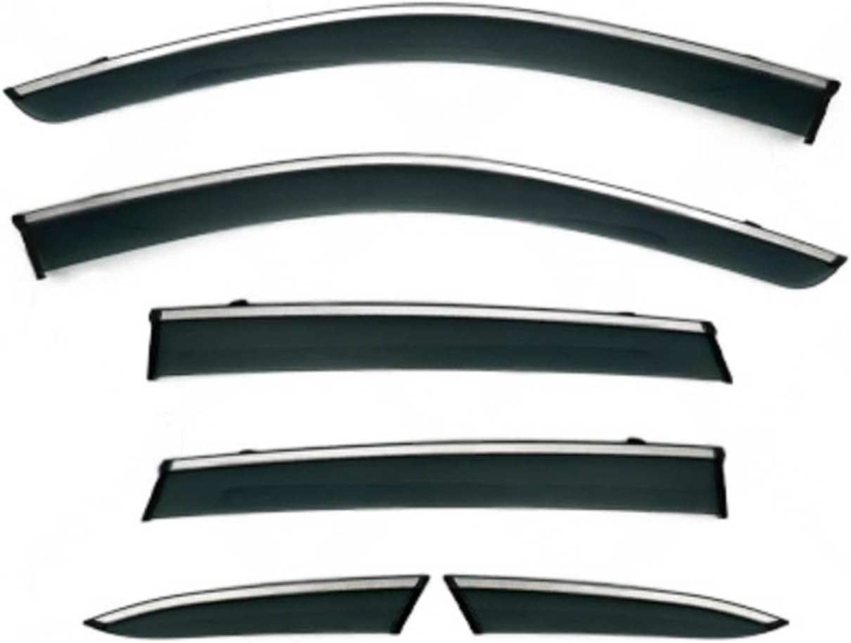 Window Deflectors for Haval Jolion Pro MK1 2021+, Sun Rain Guard Window Visors Vent Shades with Bright Stripes Car Accessories,6PCS