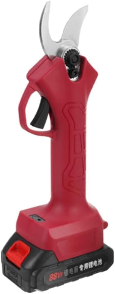88V Cordless Pruner Electric Pruning Shear with 9000Mah Lithium-Ion Battery Efficient Fruit Tree Bonsai Pruning Branches Cutter (Color : Red, Size : 1 battery)