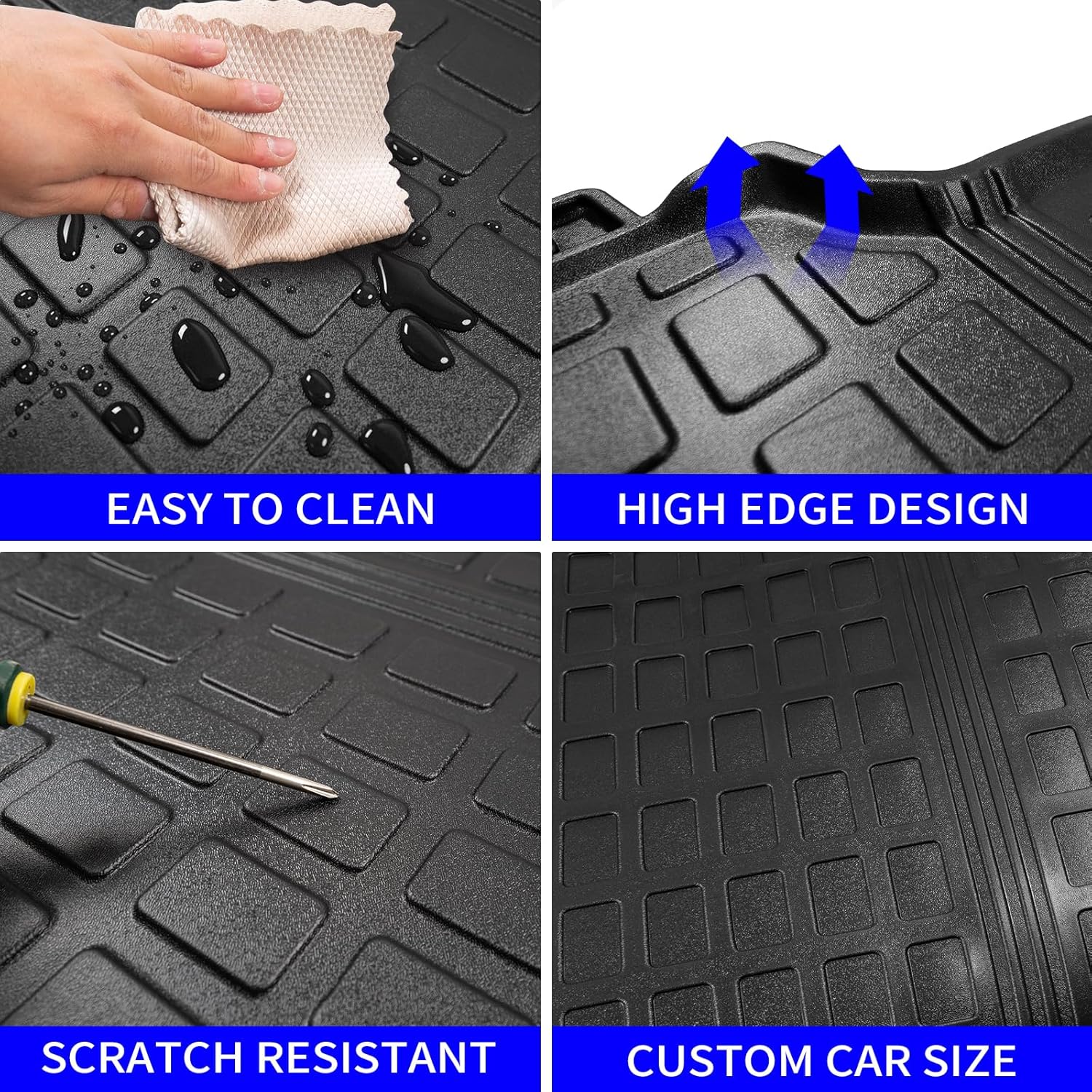 Rongtaod Floor Mats Compatible with 2020-2025 Subaru Outback Trunk Mat Cargo Mat Cargo Liner Back Seat Cover Protector 2024 Outback Accessories (Trunk Mat+Backrest Mats+Floor Mats)
