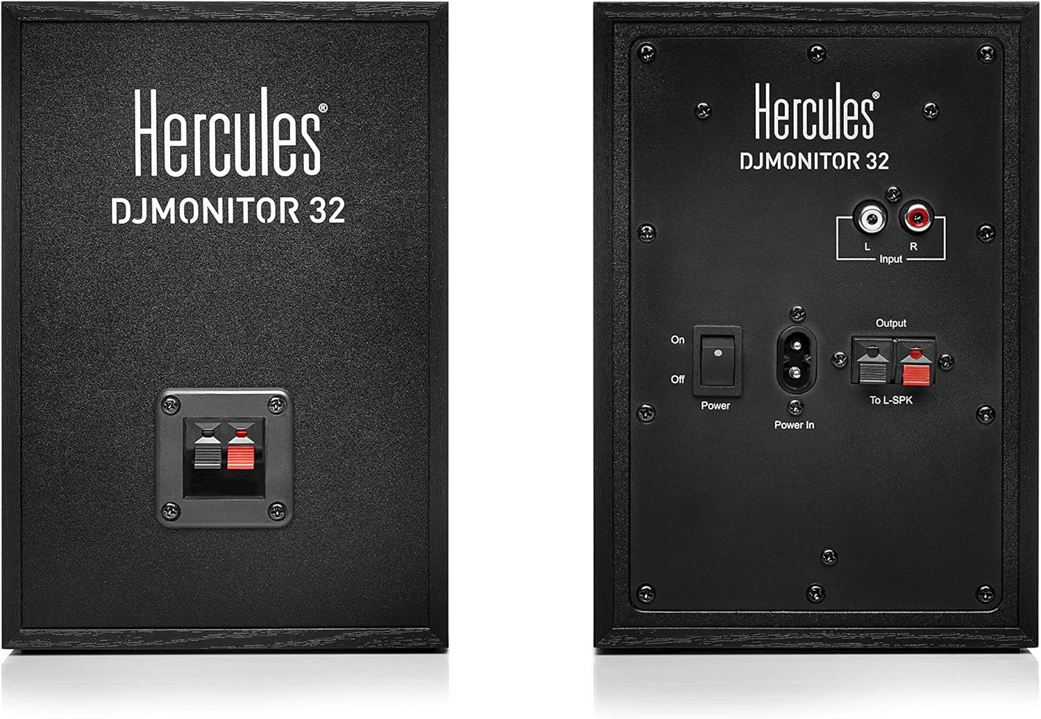 Hercules DJMonitor 32: 2 x 15 watts RMS active monitoring speakers,Black