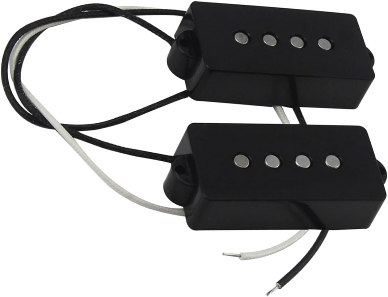 Black Open Style Alnico 5 Magnet Bass Pickups for 4 String Bass Guitar Parts Replacement Electric Guitar Pickups Set