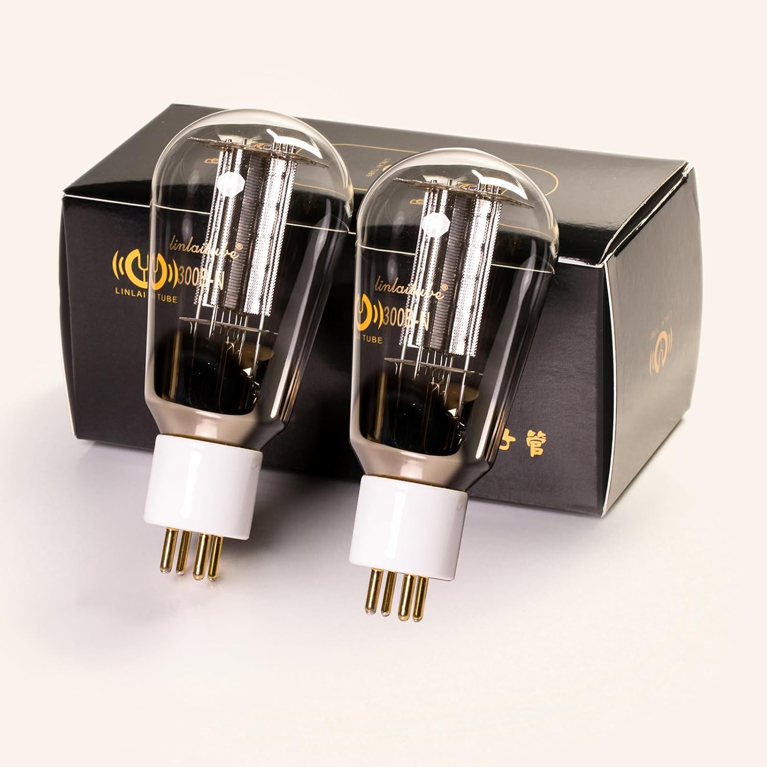 LINLAI 300B-N 1 Pair Vacuum Hifi Valve Electronic Tube for Class Pairing Audio Amplifier Replaced 10W Power Amplication (300B-N)