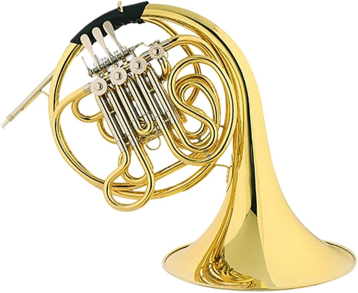 4 Key French Horn French Horn Instrument Gold Lacquer F Key Three Keys Single Row Suitable For Beginners And Adults(3)