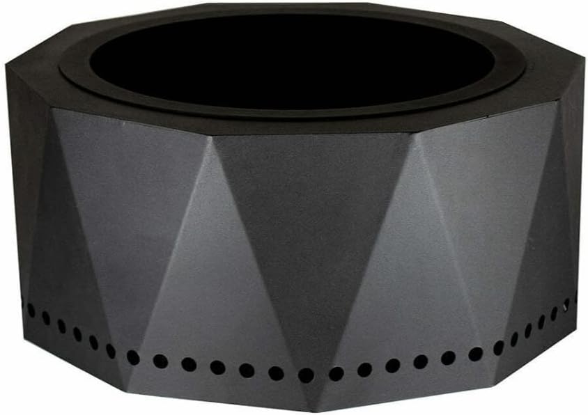 Blue Sky Outdoor Living Ridge Portable Fire Pit, Portable Smokeless Fire Pit with Carrying Bag, Black