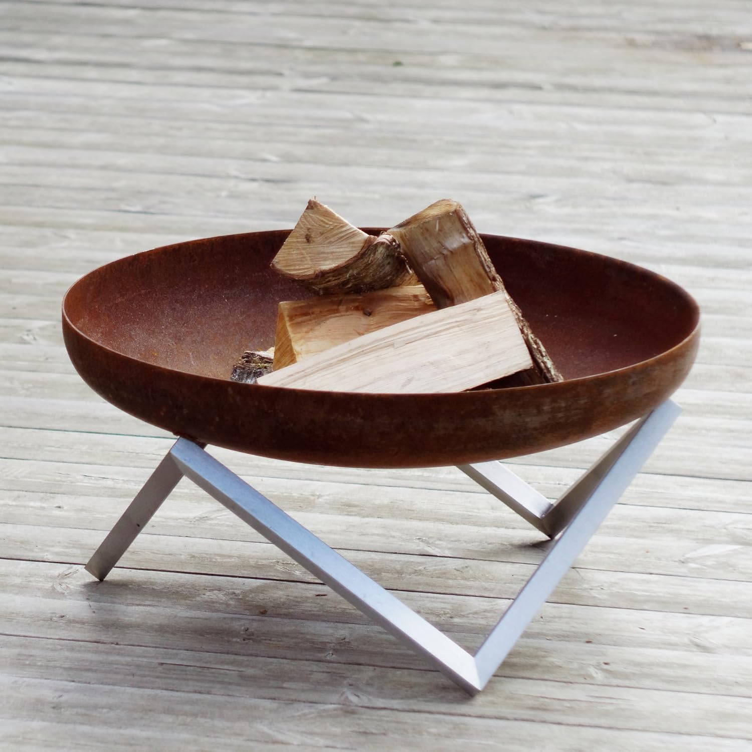 Curonian Memel Solid Steel Large Fire Pit