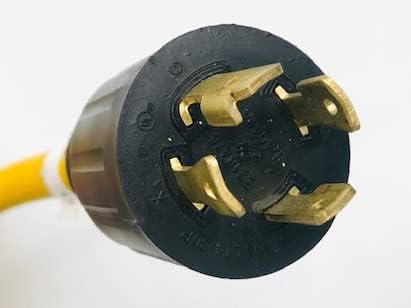 Connecticut Electric 50 Foot Generator Power Extension Cord, 30 Amp, 4 Prong, NEMA L14-30P (Male), NEMA L14-30R (Female)
