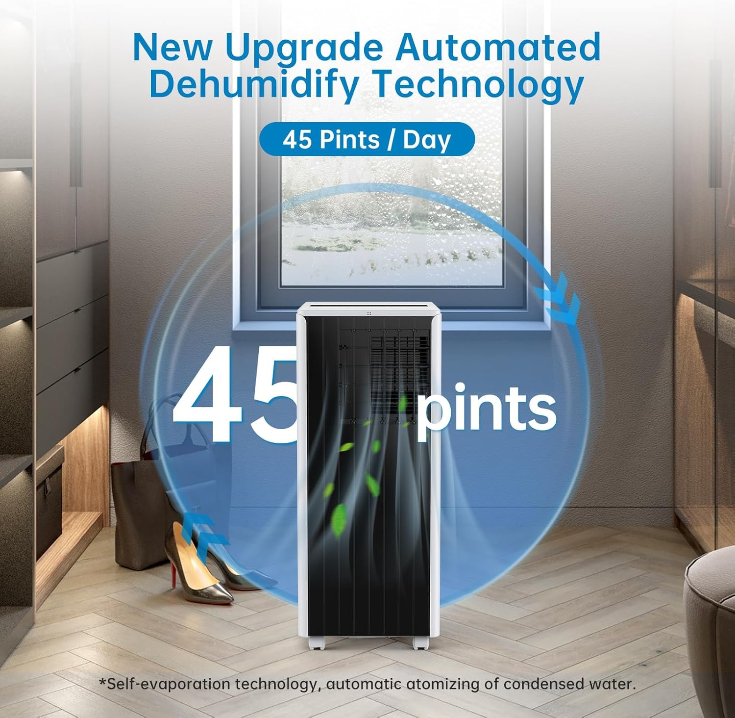 8,000 BTU Portable Air Conditioner With Remote, AC Unit With Built-In Cool, Dehumidifier & Fan Modes for Room Up to 350 Sq.Ft, Portable Ac Conditioner With 24 Hour Timer, Installation Kit,Gray