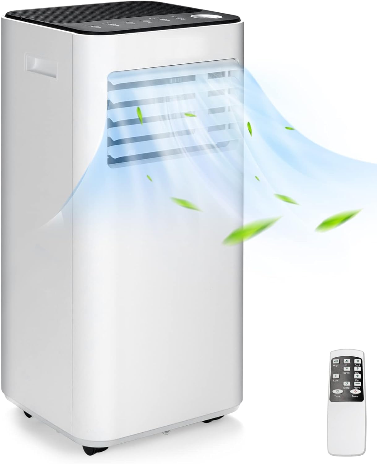 ARLIME Portable Air Conditioners, 10000 BTU Air Unit w/Built-in Dehumidifier, 24H Timer, Smart Sleep Mode, LED Touch Panel & Window Kit for Rooms up to 350 Sq.Ft