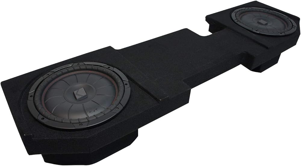 American Sound Connection Compatible with 2002-2018 Dodge Ram Quad or Crew Truck Kicker CompVT CVT10 Dual 10