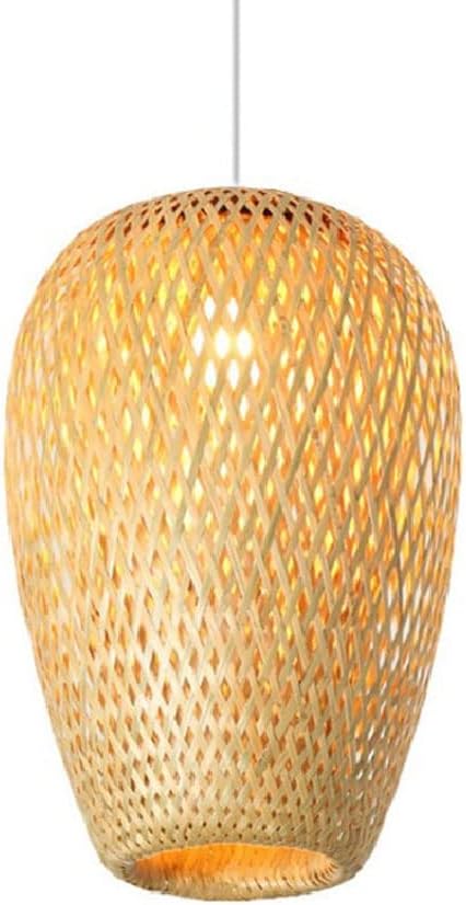 Bamboo Lantern Pendant Lamp, Handwoven Rattan Hanging Light, Bamboo Braided Lampshade, Natural Bamboo Chandelier, Living Room Corridor Decoration Lighting Fixture