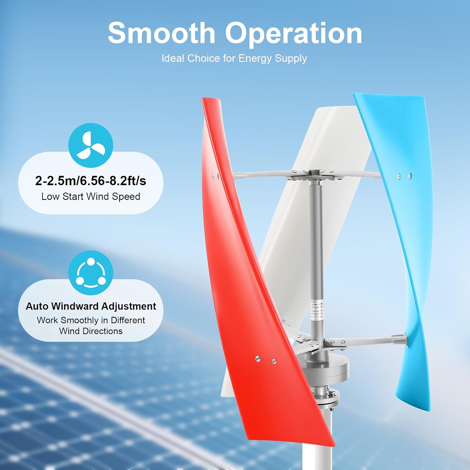 Wind Turbine, 400W Wind Generator Kit with 3 Blades, Wind Generator Kit with Charge Controller, W-ind Power Generator for Marine, DC 24V Turbine Wind generator, Hybrid wind T-urbine Generator