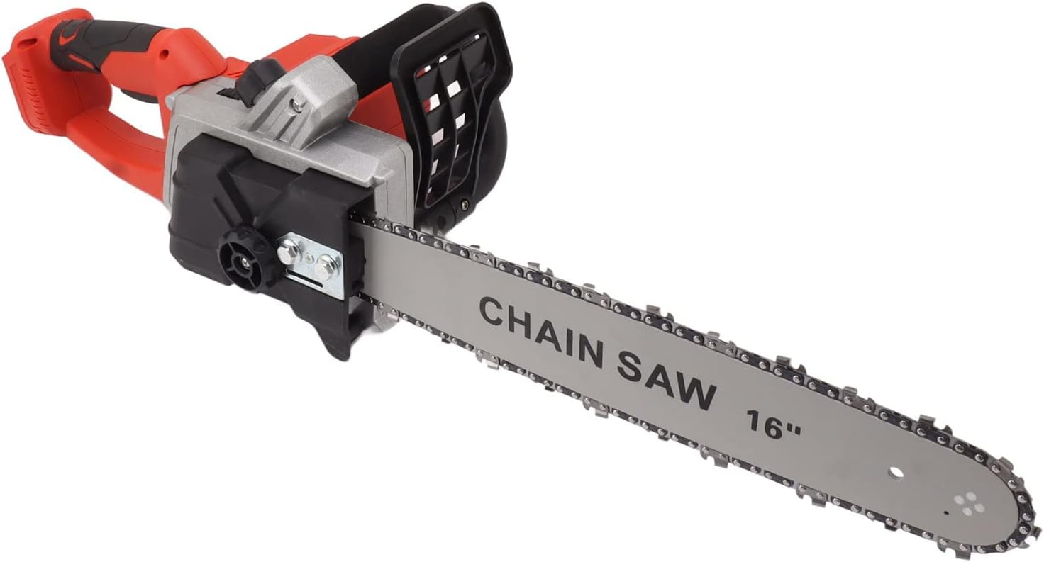 Cordless Chainsaw, 16 Inch Portable Cordless Power Chain Saws, 1800w Electric Chainsaw, Manganese Steel Chain Saw, for Courtyard Garden