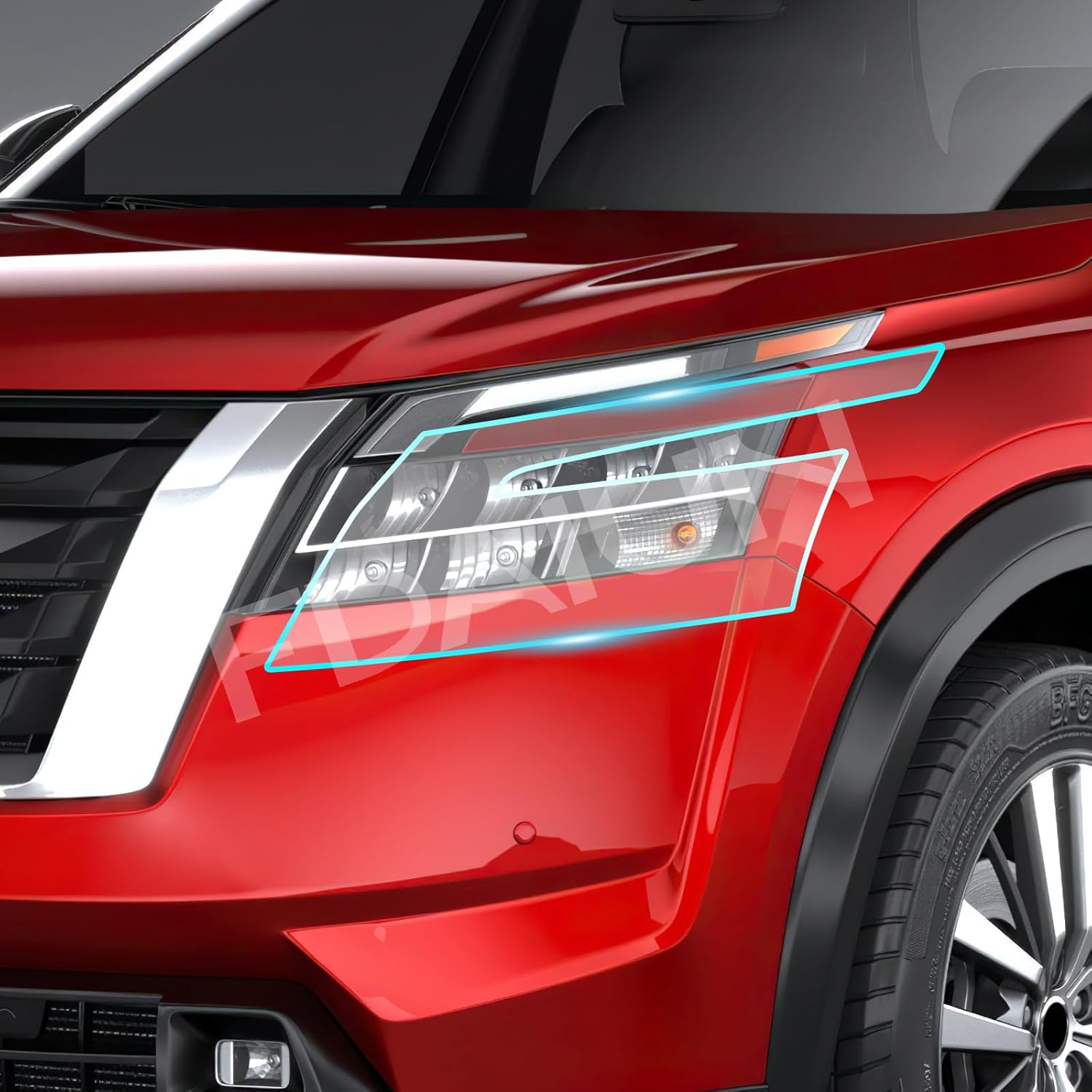 Precut Paint Protective Film for 2022-2025 Nissan Pathfinder 8.5 Mil TPU PPF Clear Car HD Scratch Exterior Accessories (Front Bars + Headlights 4Pcs)