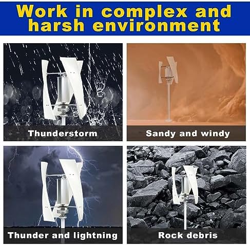 5000W Wind Turbine Generator Kit with Controller - High Efficiency AC 12V/24V/48V/220V Permanent Magnet System for Home, Business, Street Lighting - Renewable Energy Solution