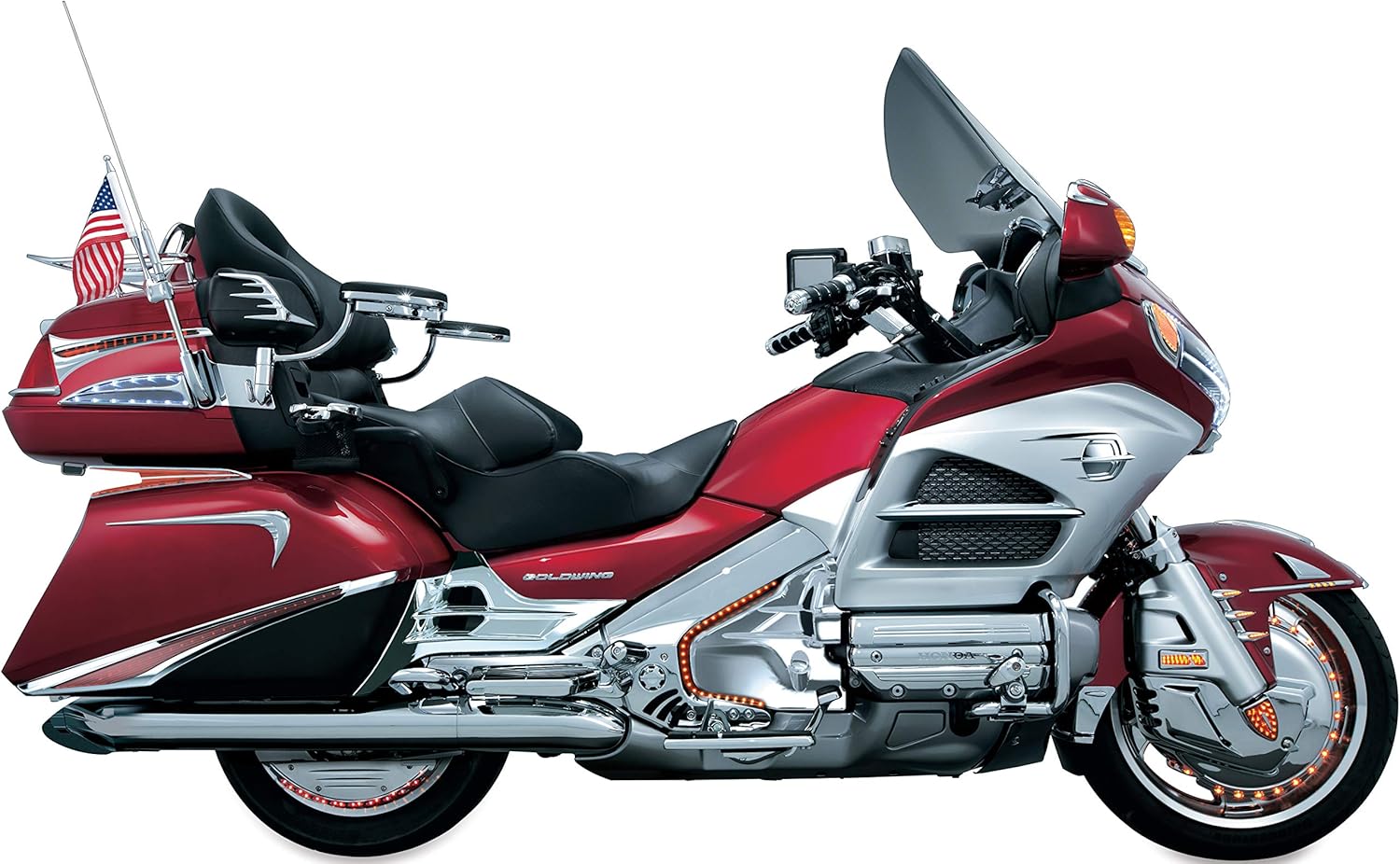 Kuryakyn 7366 Motorcycle Accent Accessory: Louvered Transmission Cover for 2001-17 Honda Gold Wing GL1800 & F6B Motorcycles, Chrome, 1 Pair