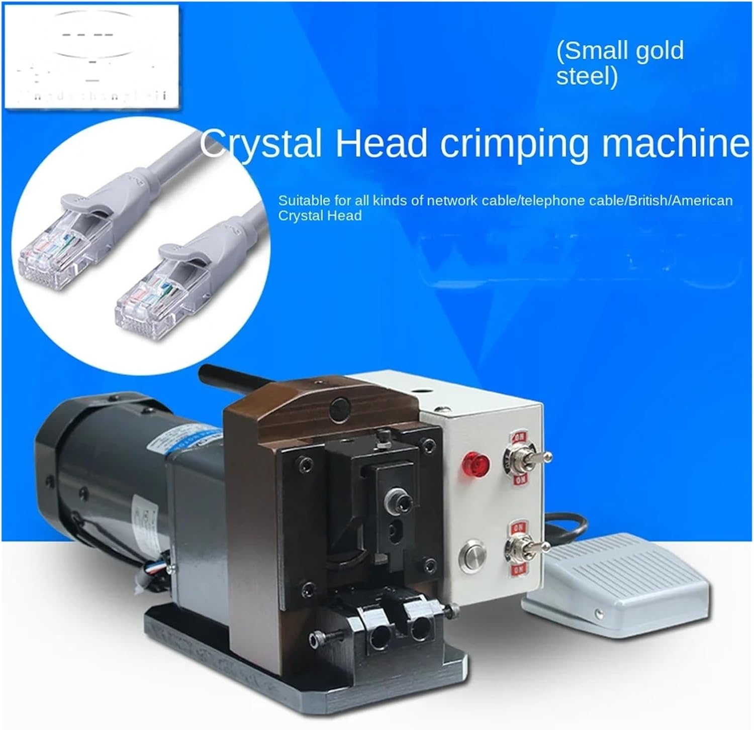 90W Semi-Automatic Rj45 Wire Crimping Machine, Rj11 Rj12 Cable Crimper 2P-8P Durability, Efficience