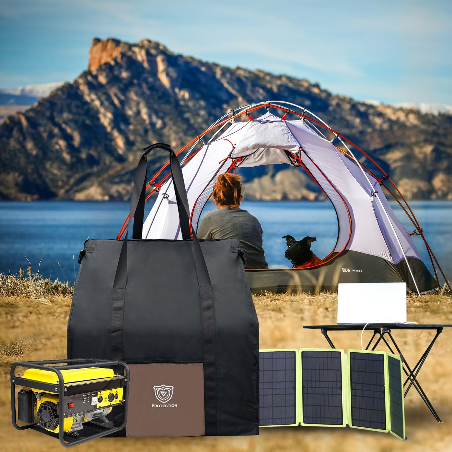 Faraday Bag for Large Generators and Electronics, Military-Grade RF Shielding For Computer Towers,Mobile Devices, EMP Protection Signal Isolation Anti-tracking Data Privacy