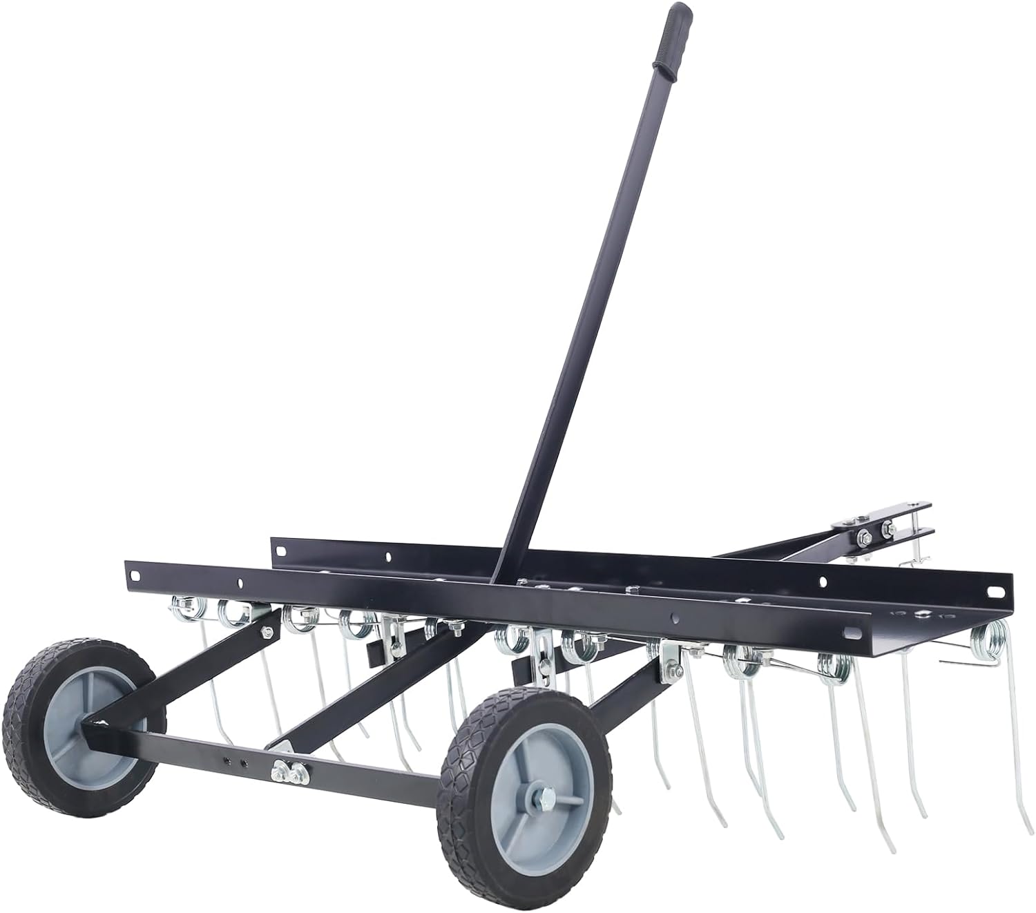 40-Inch Tow Behind Lawn Sweeper & Dethatcher - Dual-Function Tine Rake Attachment for Riding Mowers, Tractors, Yard Care for Lawn, Garden Care, Manure & Mulch Spreading (Lawn Sweeper)