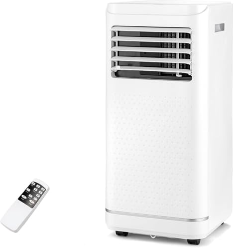 KOTEK Portable Air Conditioner for Room up to 350 Sq. Ft, 10000 BTU 3-in-1 AC Unit for Bedroom with Dehumidifier/Fan/Cool/Sleep Mode, Child Lock/Remote, Portable AC for Home Office (White-10000BTU)