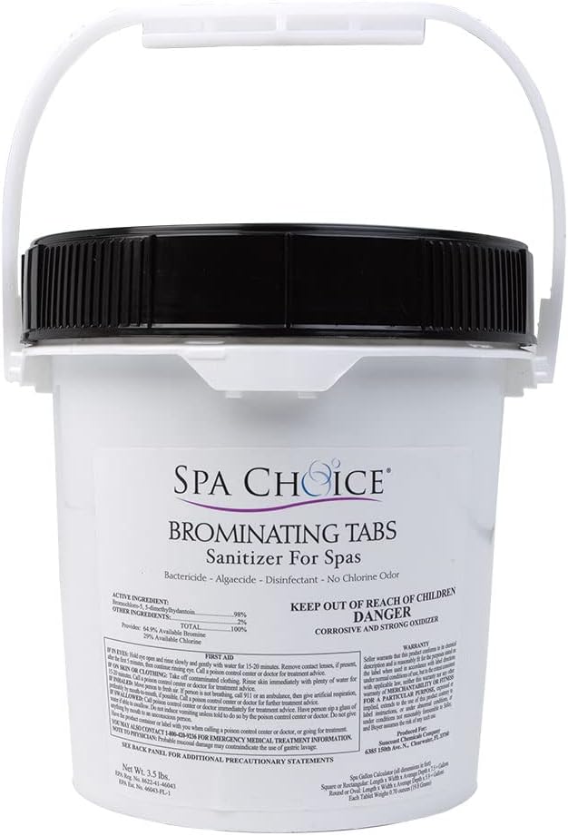 SpaChoice 3.5-Pounds Premium Brominating Tabs Sanitizer for Spas, Bromine Tablets for Spa Hot Tub, Made in USA