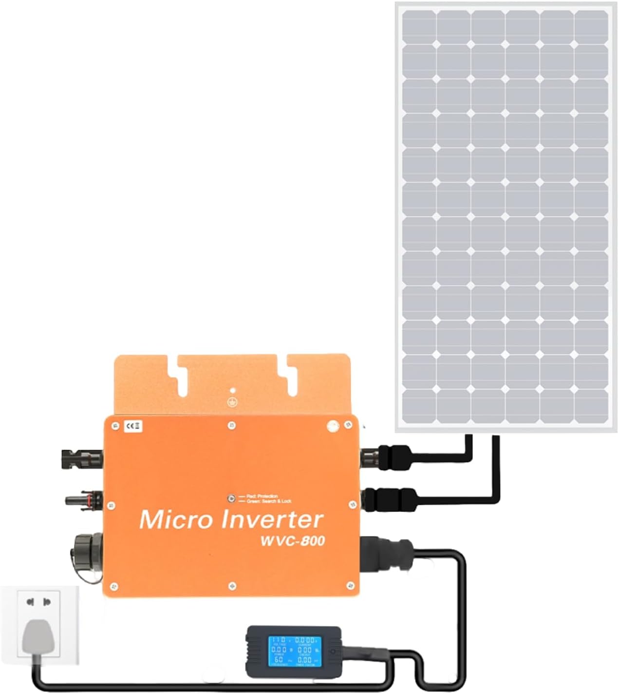 Solar Power Inverters Grid Tie Micro Inverter 800W Control Voltage Automatic Identification Solar Grid Tie Microinverter 120V 230V, Gold
