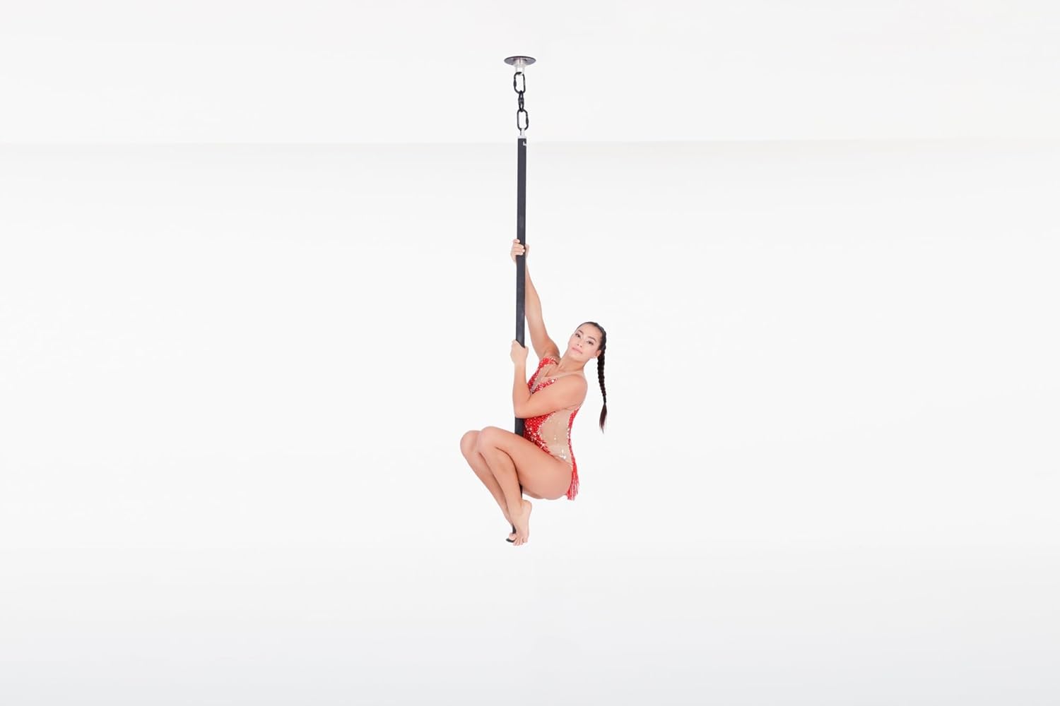 Elliptic Safety Disc for Flying Pole – Durable Black Plastic Rest & Fall Protection Platform – Beginner Safety Accessory (Not Included in Basic Set)