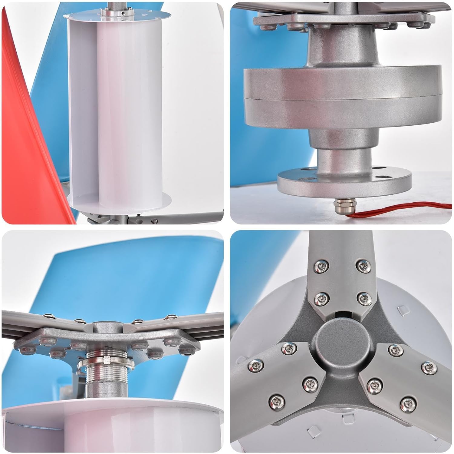 Small Wind Turbine for Home - 3 Leaves 24V Wind Powered Generator - AC Permanent Magnet Generator Kit for Home, RVs, Boats, Terraces, Cabins