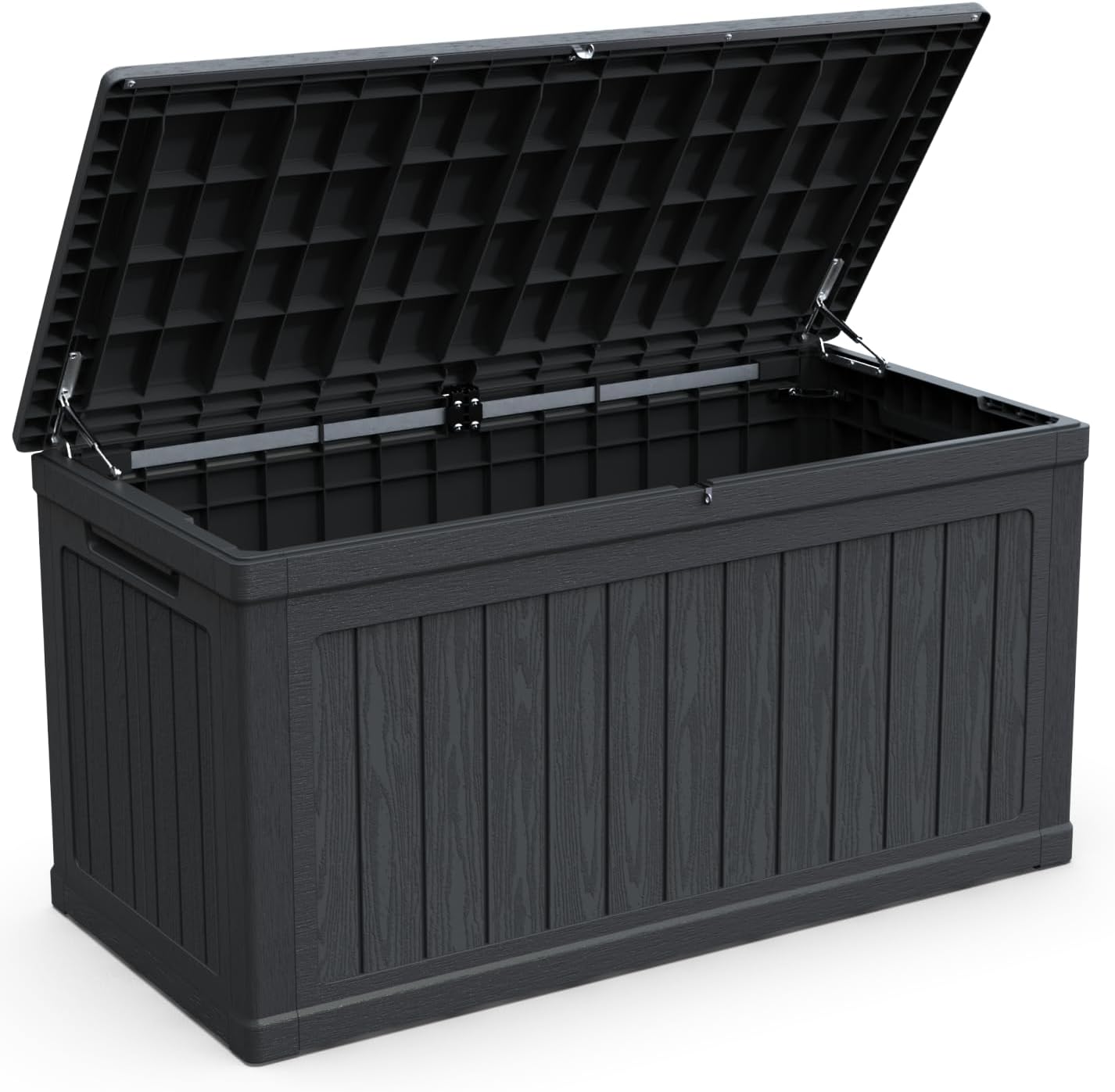 Geelife 230 Gallon XXL Outdoor Storage Deck Box - Lockable, Resin, Black