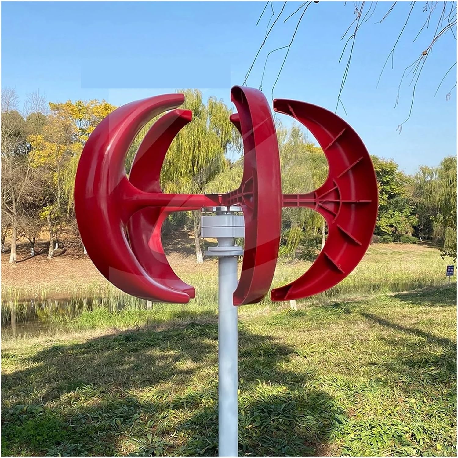 3000W 5000W 10000W Small Vertical Axis Wind Turbine Generator 8KW 12V 24V 48V Low Noise Windmill with MPPT for Farm RV Low Starting Speed for Home(White,24V_5KW)