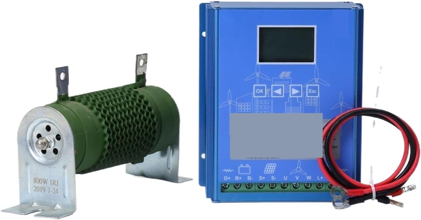 Wind Generator, S10 Horizontal Axis Wind Generator with Charge Controller for Home Farm RV Off-Grid Power Supply,for Home Boat Marine(100W_24V)