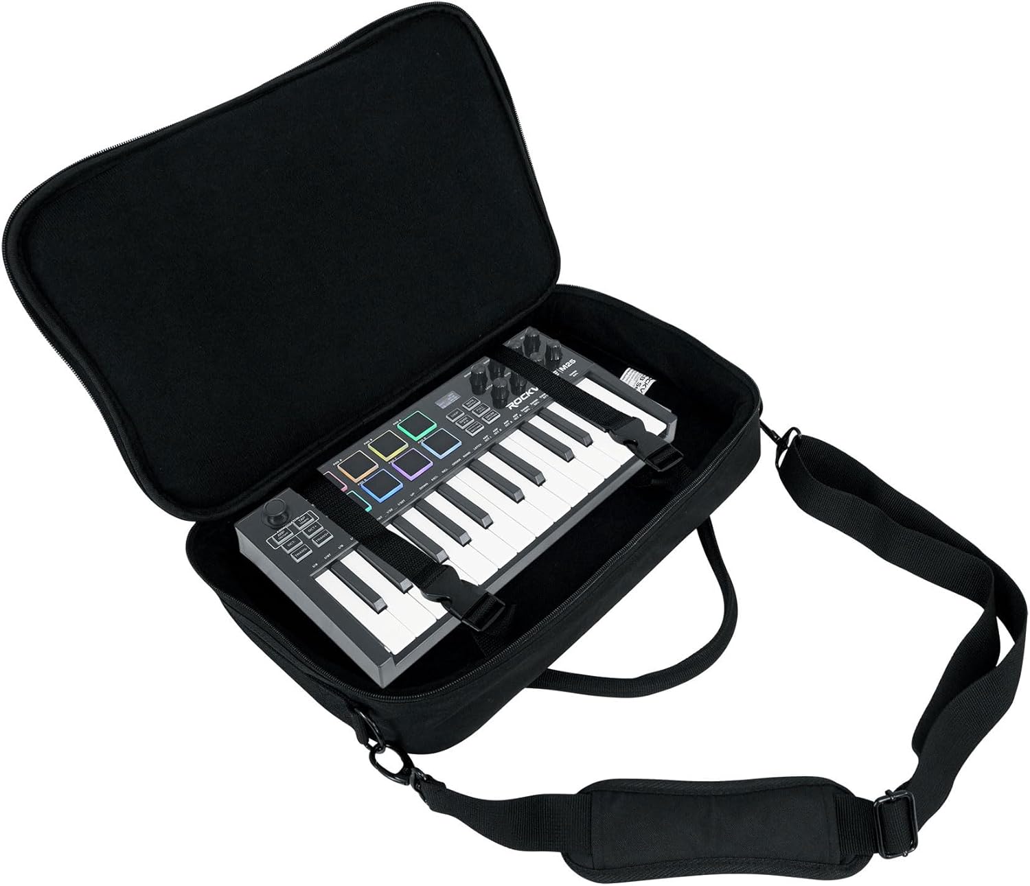 Rockville Bundle: Rockville M25 BLACK 25 Key USB Wireless MIDI Keyboard Controller With Bluetooth Bundle with Rockville MCB16 Gig Bag Case 4 DJ/MIDI/Keyboard Controllers/16 x 10.5 x 3 INCHES (2 items)