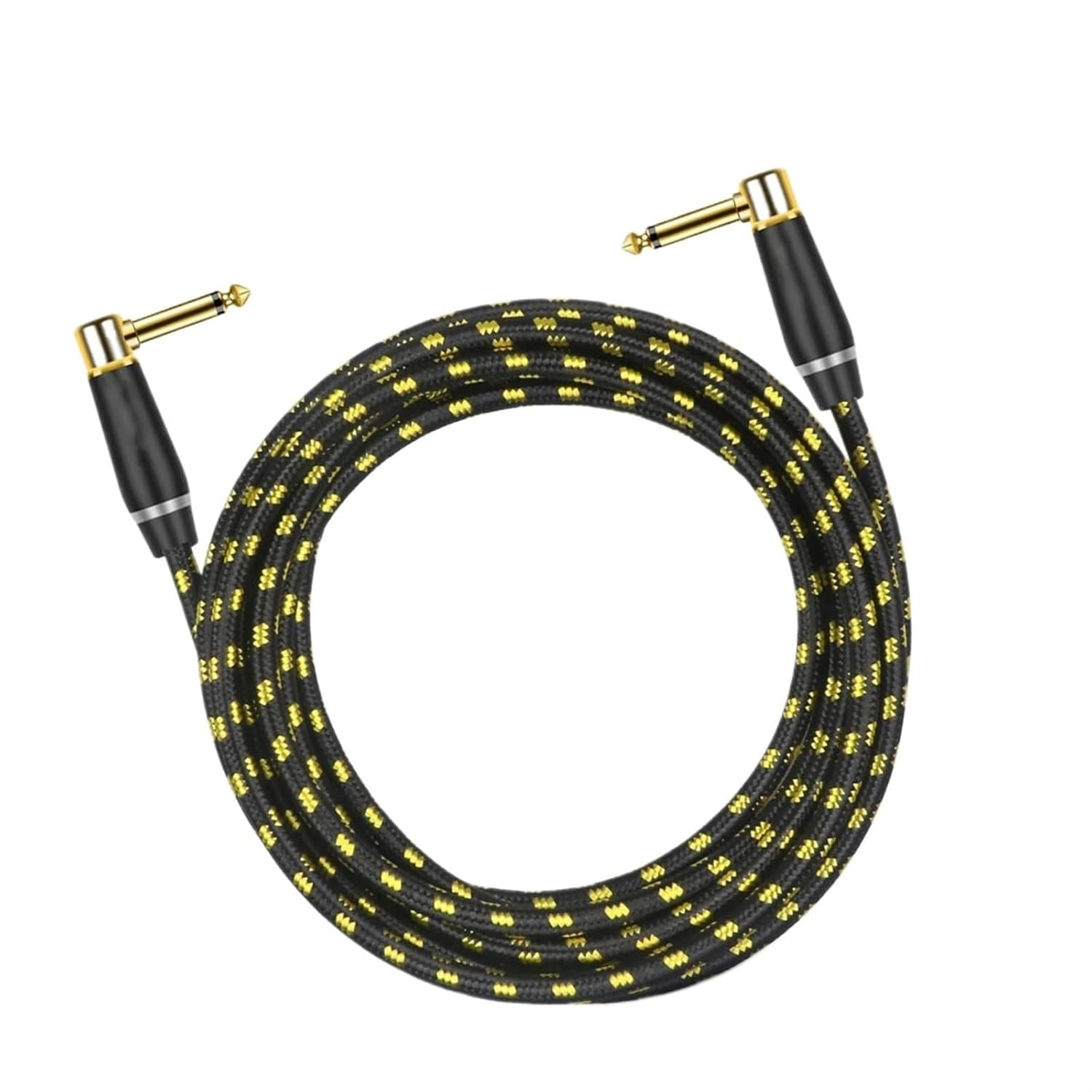Pro Audio Cable Guitar Cable 6.35mm Male to Male Right Angle to Right Angle 1/4 Inch Instrument Cable Guitar Amp Cord(TS,10m)