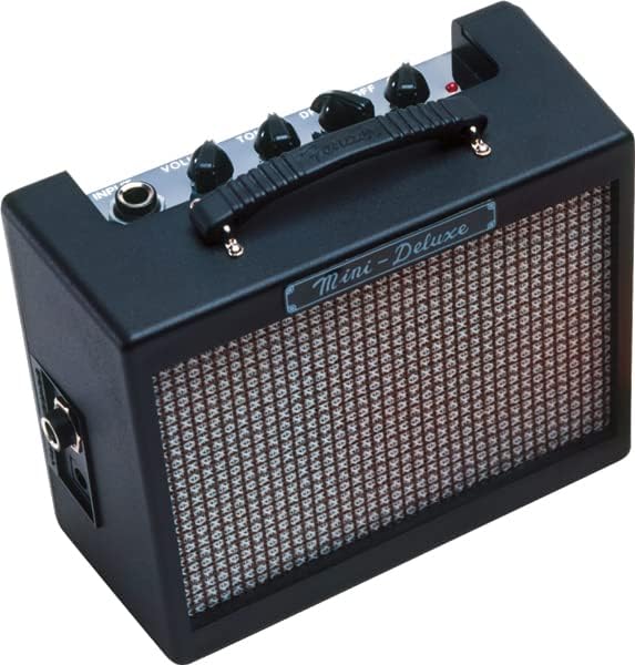 Fender MD20 Mini Deluxe Guitar Amplifier Bundle with Instrument Cable and Picks - Black