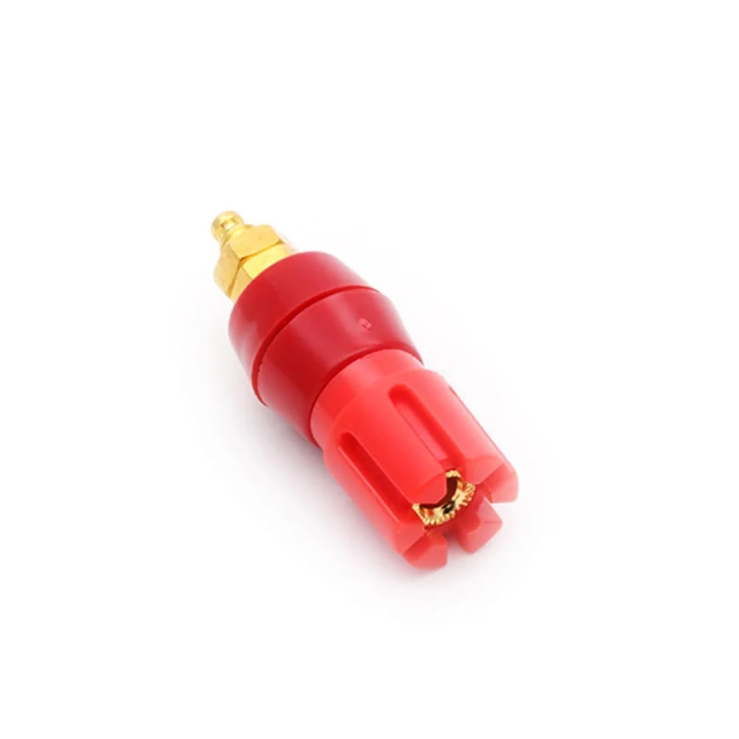 20pcs Gold Plated Copper Adaptor Large Current Amplifier Audio Terminal 4mm Banana Socket Brass Binding Post Connector