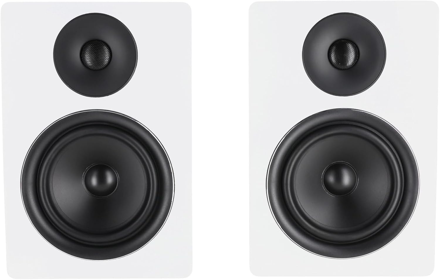 Rockville APM6W Powered USB Studio Monitor Speaker Pair in White, 6.5