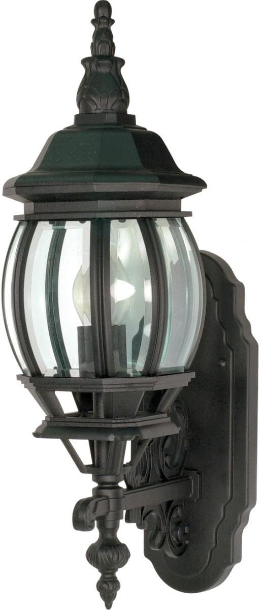 Nuvo Lighting 60/887 Traditional One Light Outdoor Wall Mount from Central Park collection in Black finish