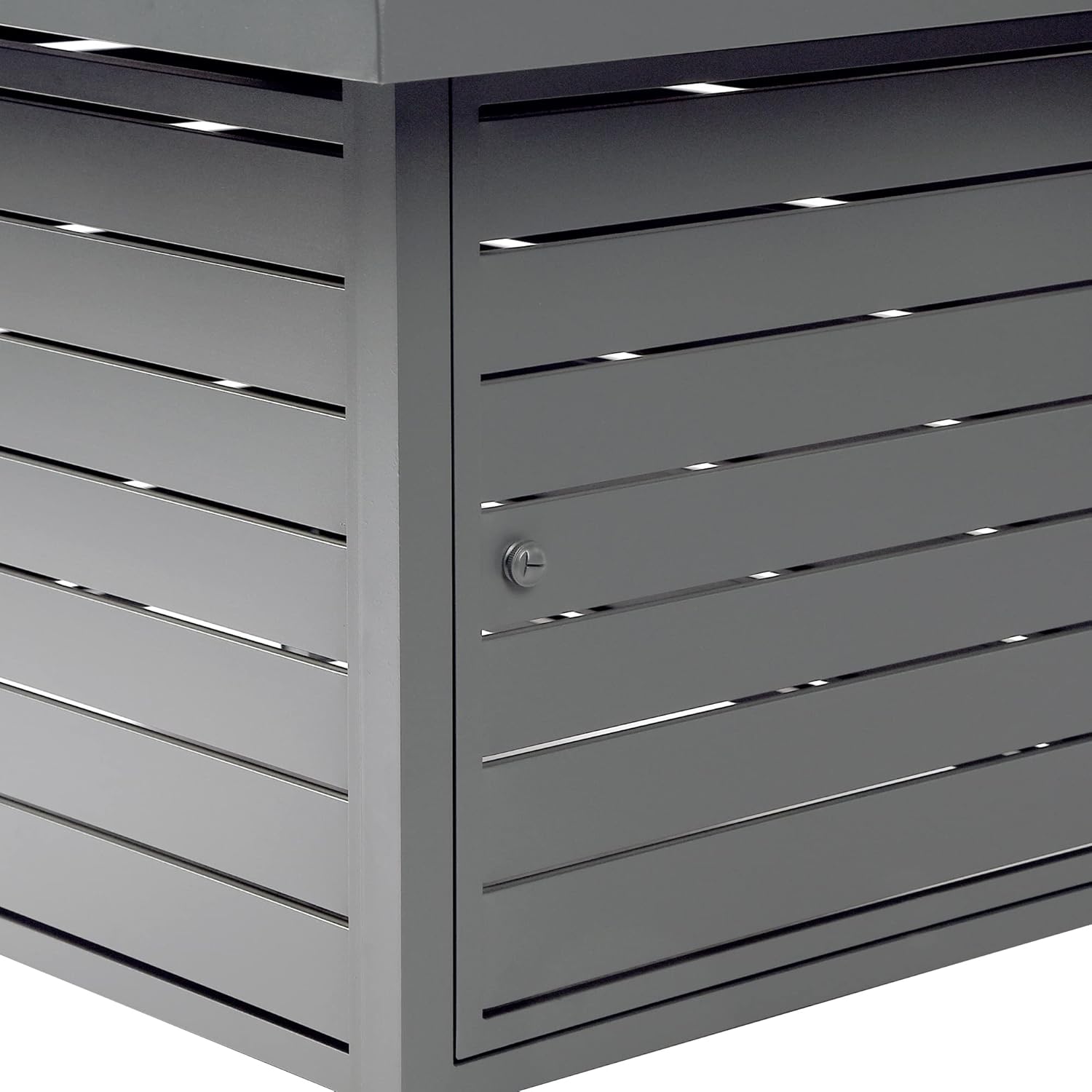 Oakland Living Rectangular 48 in. x 36 in. Aluminum Propane Fire Pit Table, Glass Beads, Two Covers, Lid, 57,000 BTUs in Grey Finish