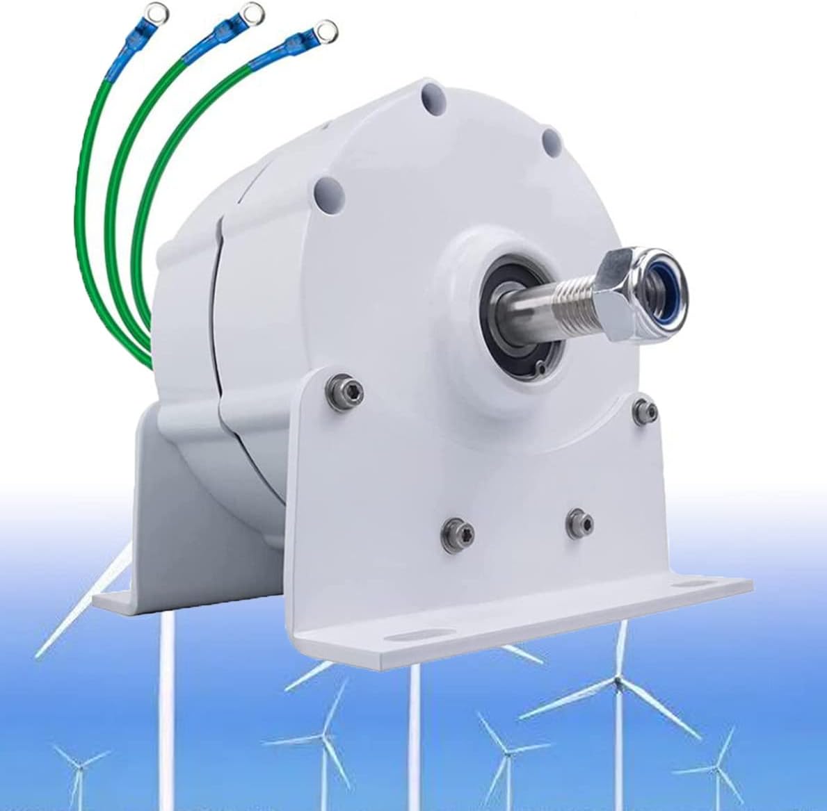 10000W Gearless Permanent Magnet Alternator, Low RPM AC Generator for Wind & Hydro Turbines, 12V High Efficiency Power Supply, Renewable Energy Solution