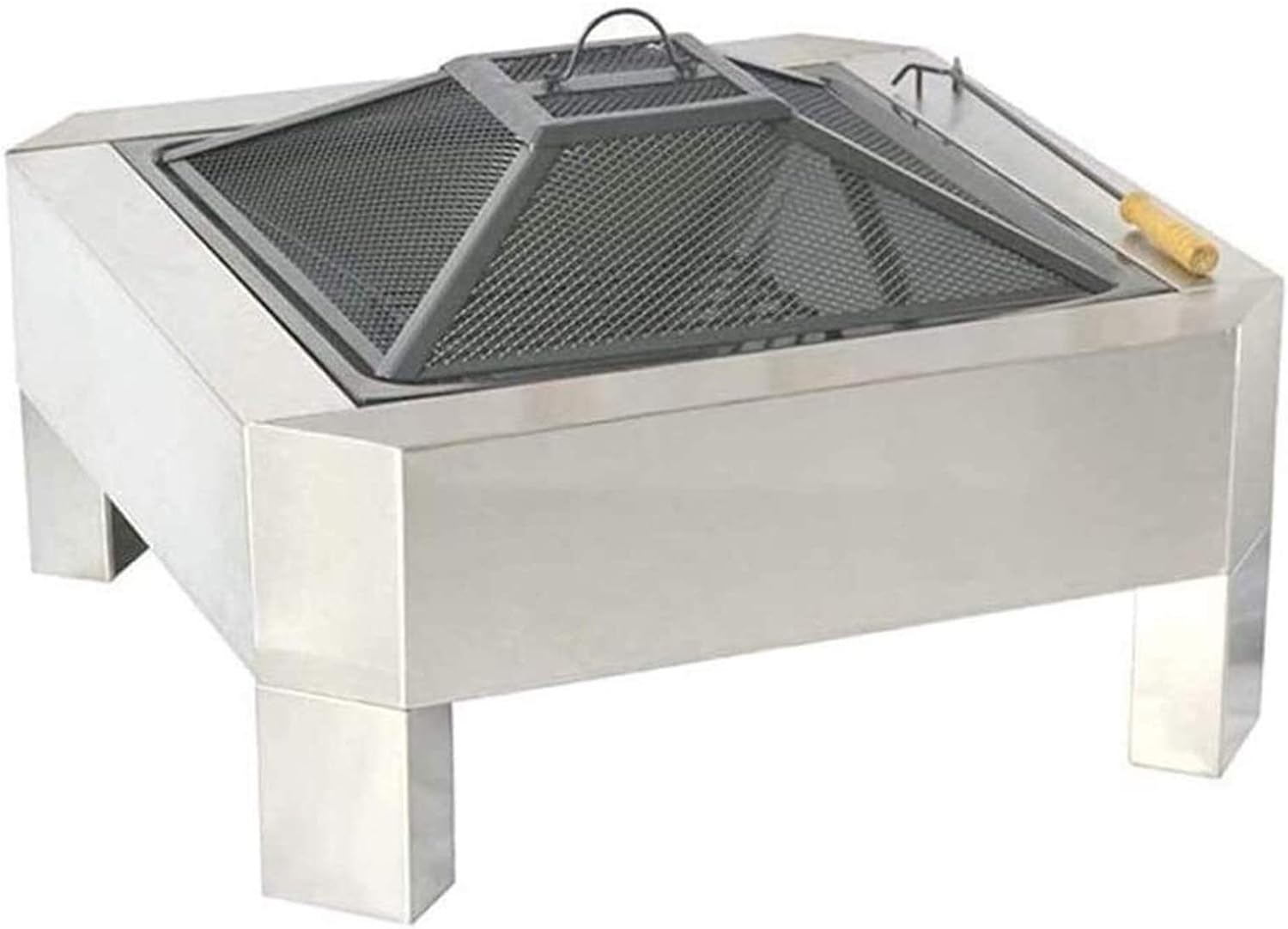 Fire Pits Outdoor Wood Burning 71Cm Diamete Fire Pit - Outdoor Fire Large Bonfire Wood Burning Patio Coal Grill Firepit for Outside Grill Charcoal Smokeless with Cover BBQ Cooking for Outside Camping