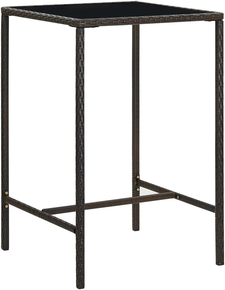 Patio Bar Table Brown 27.6