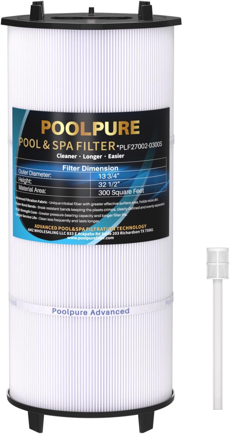 27002-0300S Pool Filter Replacement for Sta-Rite System 2, PLM300, Pentair 27002-0300S Pool and Spa D.E. Cartridge Filter with Air Bleed Assembly