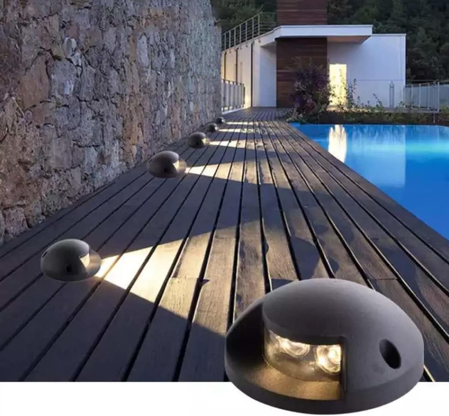 LED Underground Light, IP67 Waterproof Round Buried Landscape Lighting for Garden, Driveway, Deck