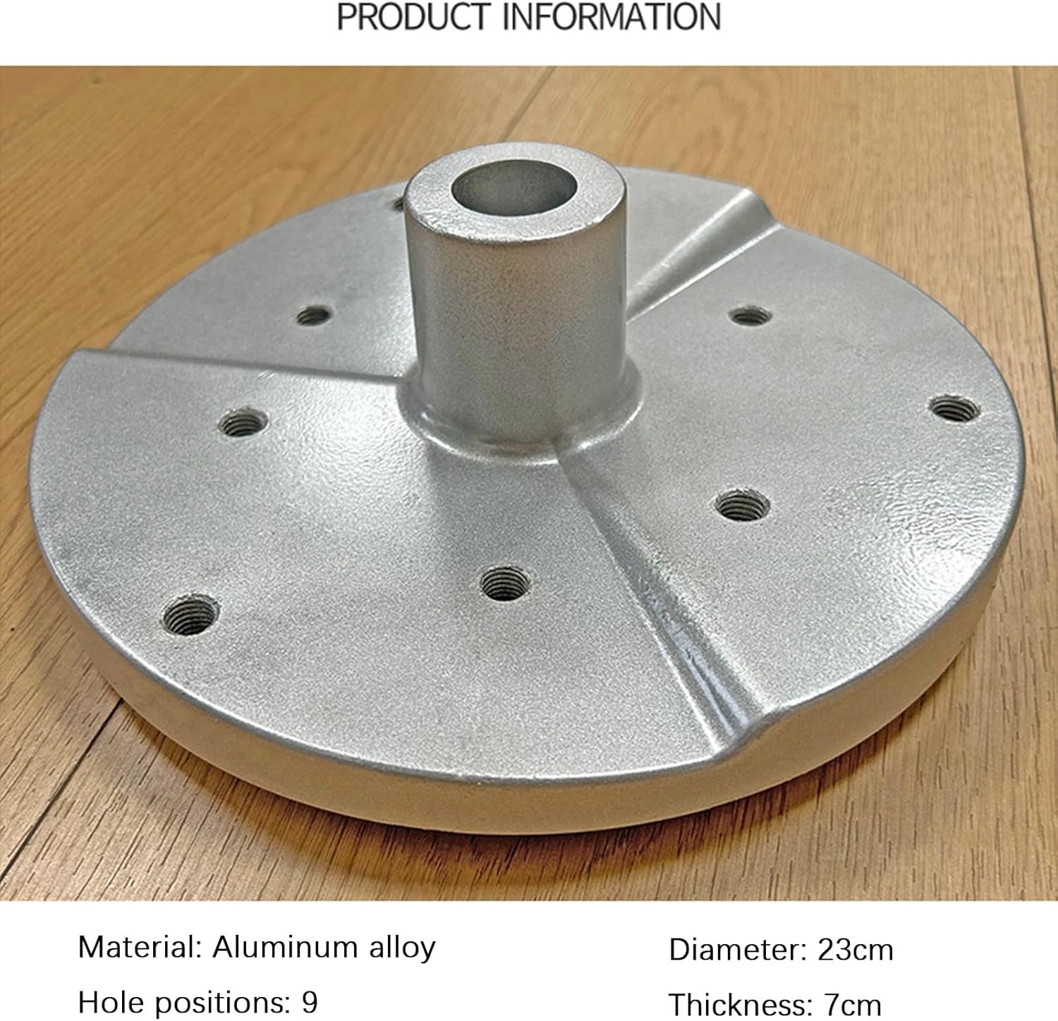 3 Blades Wind Turbine Hub DIY Windmill Accessories Horizontal Axis Wind Turbine Flat Hub Aluminum Alloy Wind Turbine Flange