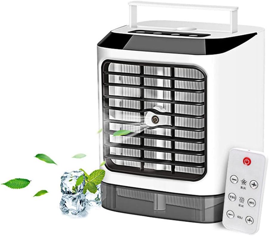 3 in 1 Mini Air Conditioner Fan Portable Mini Air Conditioner Desktop Moisturizing Sprayer Three-speed Adjustable USB Fan-White