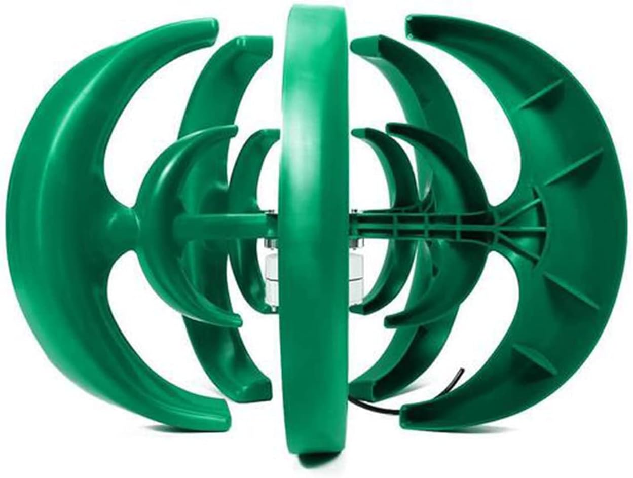 LiuSj JUnSt 8000W No Noise Vertical Axiswind Power Turbines, Generator Lantern Wind Turbines Suitable for Home and Garden(Green)