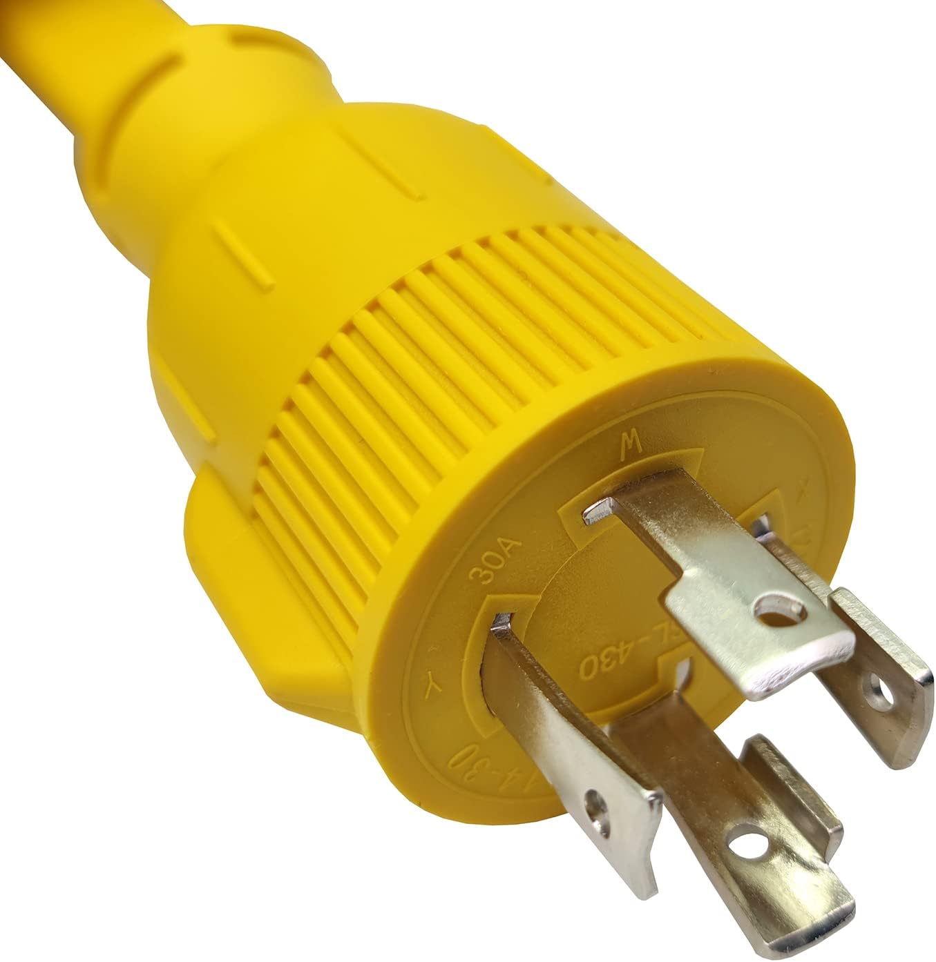 Parkworld Generator 4-Prong 30amp Flat Extension Cord for Transfer Switch and EV Charger, NEMA L14-30P to L14-30R Female with Lighted. (50FT)