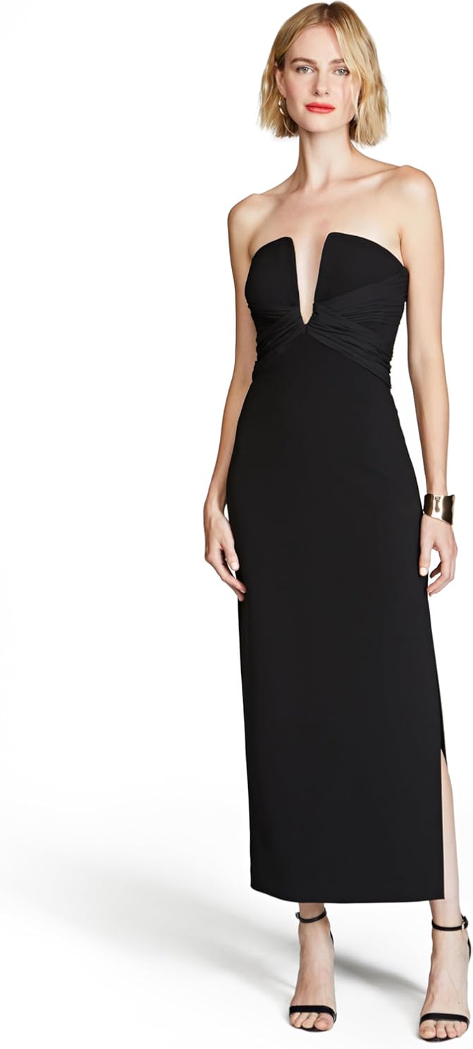 H Halston Womens Marguerite Crepe Midi Dress