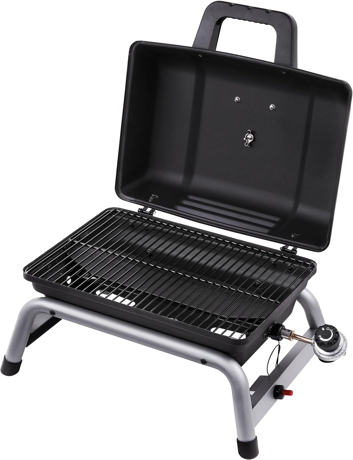 Char-Broil Portable 240 Liquid Propane Gas Grill & Outland Living Firebowl 893 Deluxe Outdoor Portable Propane Gas Fire Pit with Cover & Carry Kit, 19-Inch Diameter 58,000 BTU, Black
